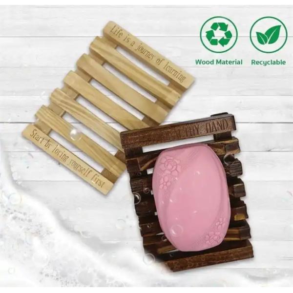 Estante de jabón de madera al por mayor decoración para el hogar nuevo estilo plato de jabón decorativo para el baño