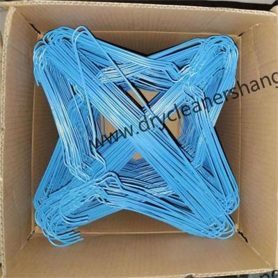 Thermoplastic Coated Coat Hanger White Blue Yellow Or Customized Color Options