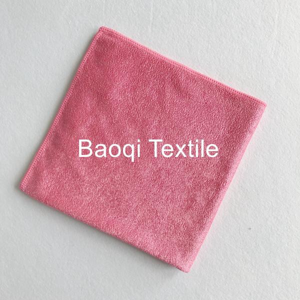 Rose 300gsm solid microfiber shiny dish rags,tea loop towels wipes,double side kitchen cleaning rags size 40*40cm