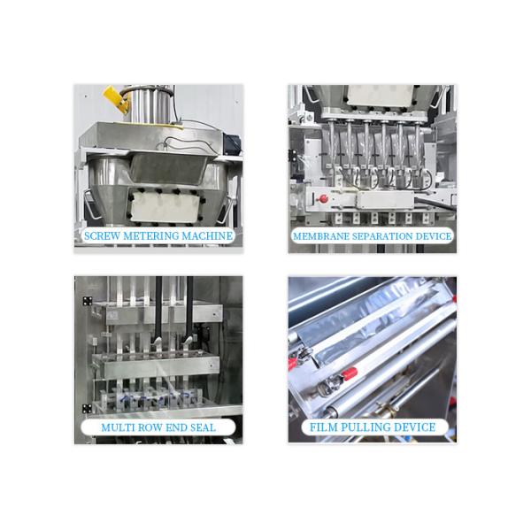 High Speed Automatic Multi Lane Stick Powder Packing Machine Low Noise