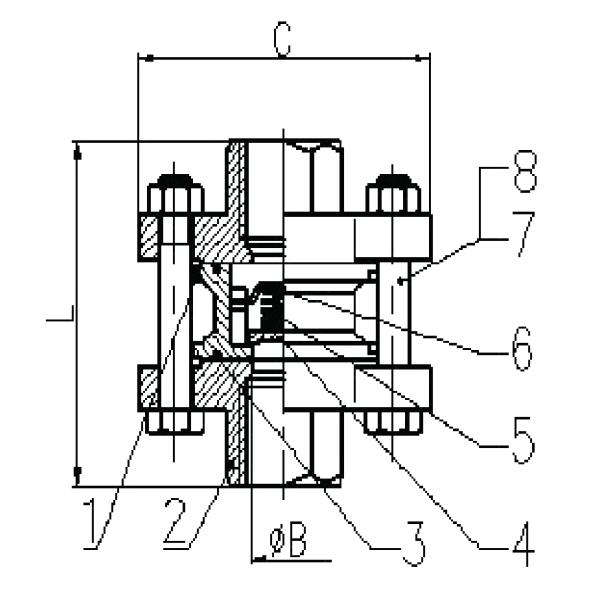 ДИН 2999 задерживающего клапана нержавеющей стали 3пк 316 продело нитку 1000 ПСИ
