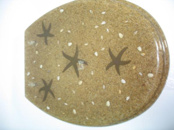 sea star shell toilet seat