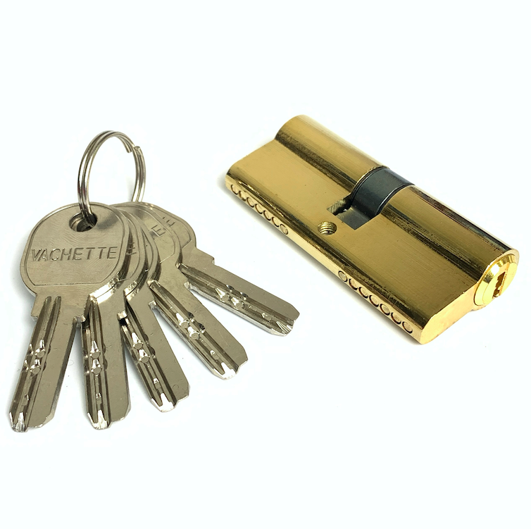 70mm Iron Brass Cylinder Double Open Key Lock Cylinder Customized