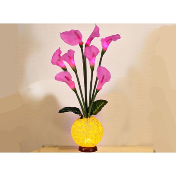 Calla lily vase light hotel small night light indoor living room bedroom simulation flower LED decoration light