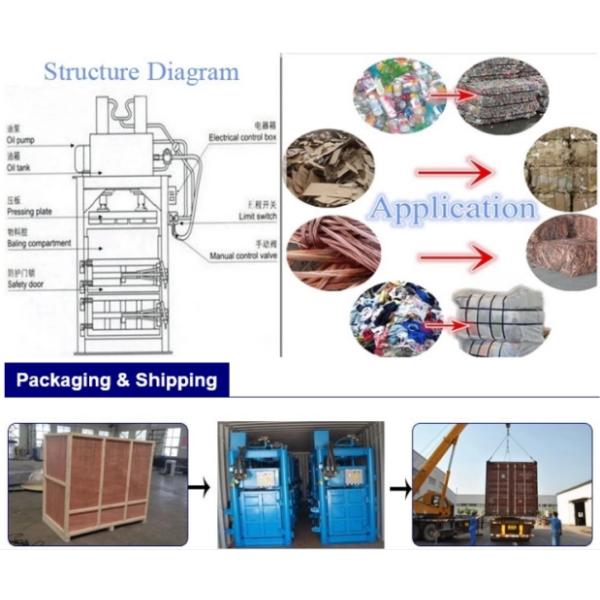 Vertical hydraulic scrap metal baling baler machine for sale