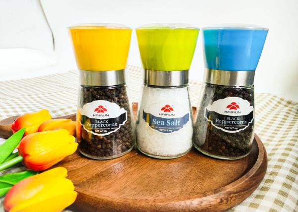 Adjustable Glass Grinder Salt And Pepper Refillable Grinders CUstomized grinder