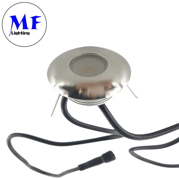 1W Lâmpada de chão de jardim LED Lâmpada de chão de LED exterior IP67 impermeável Mini LED Lâmpadas de ponto de piso subterrâneo