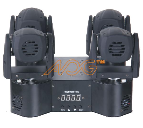 LED Amazing Four Heads Moving Head Light 9 / 13 Channel For Live Performance