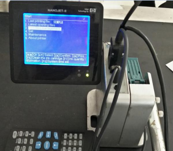 Thermal Inkjet Printer with screen NANO JET II 12.7mm stable High Resolution 300 X 1500dpi Tij 2.5 304m/min