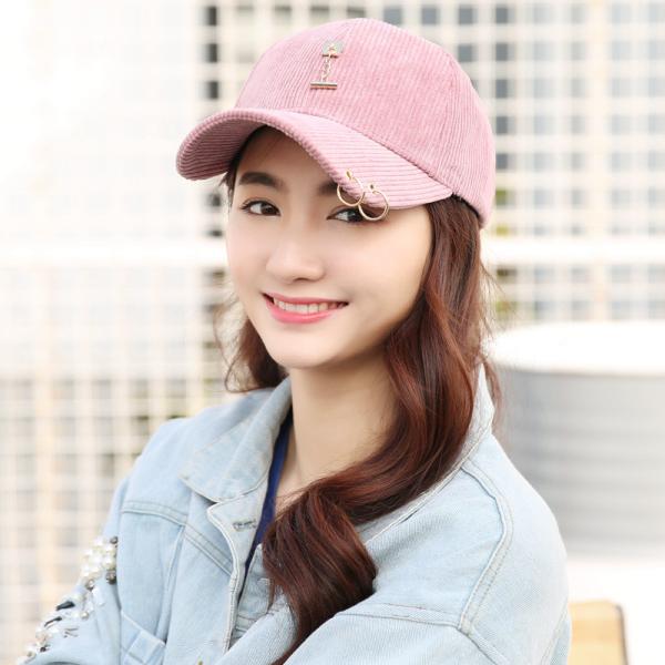 2018 trendy fashionable girls corduroy cap with MOQ only need 3 pcs, Women baseball cap