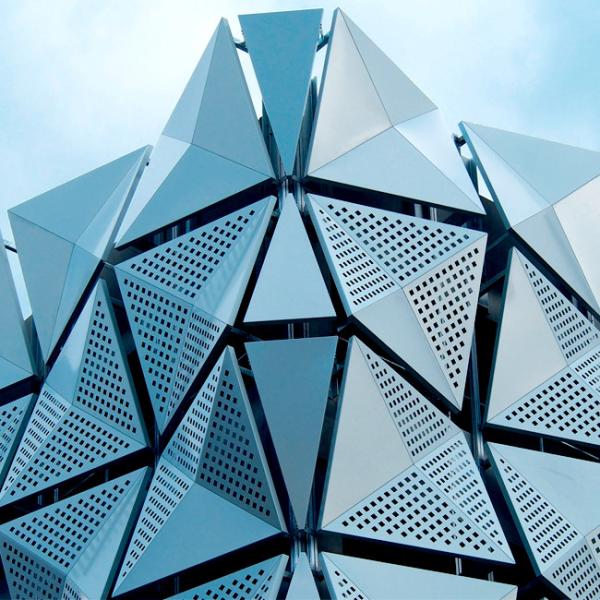 Custom A3003 Pure Aluminum Wall Cladding Panel For Facade Decoration