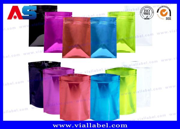 Matt Black Heat Seal Aluminum Foil Bags With Zip Lock / Mylar Sleeves aluminium foil ziplock bag