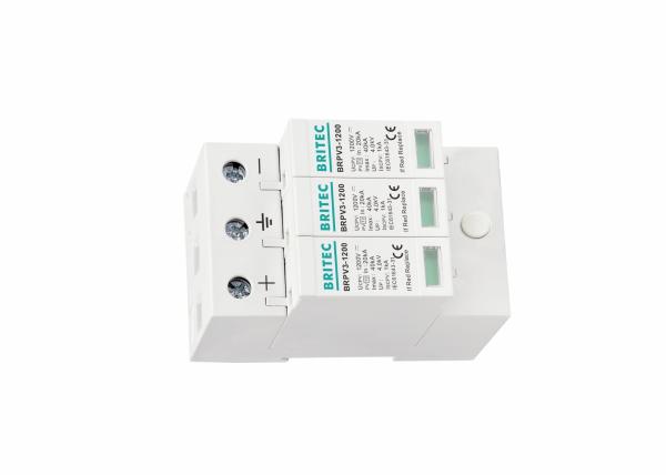 Mini prendedor solar do impulso da C.C. do dispositivo de proteção 3p do impulso da C.C. do picovolt Spd 1200v