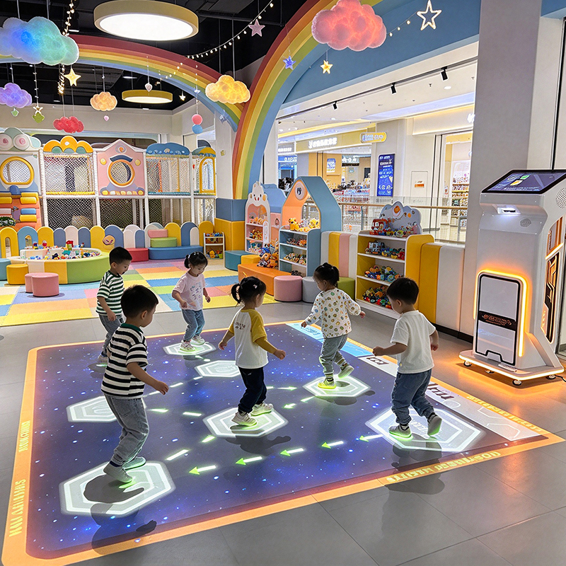 All-in-One Interactive Floor Projector with Radar Sensor and Mobile Interactive Floor Projection System Design