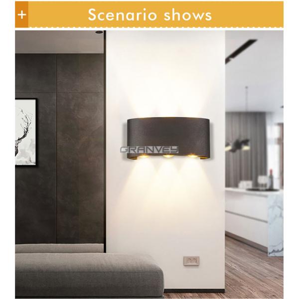 Up And Down Dual Head LED Outdoor Wall Lights 6 Watt IP65 Waterproof