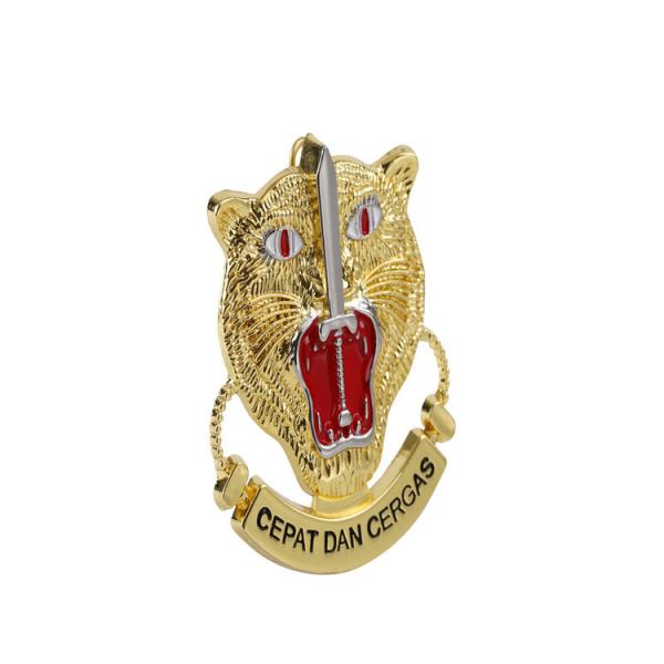 Military High Polished 1 Antique Police Badges Hat Shoulder Chest Badge