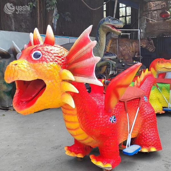 Shopping Mall Kids' Rideable Dinosaur Electric Ride On Car Animated