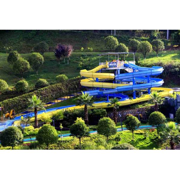 Смешные сильные визуальные большие водные горки для большого на открытом воздухе аквапарк спирали курорта