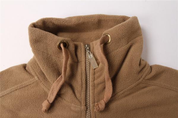 Ladies Sports Coats And Jackets Clothing Taupe Zip Up Fleece Jacket