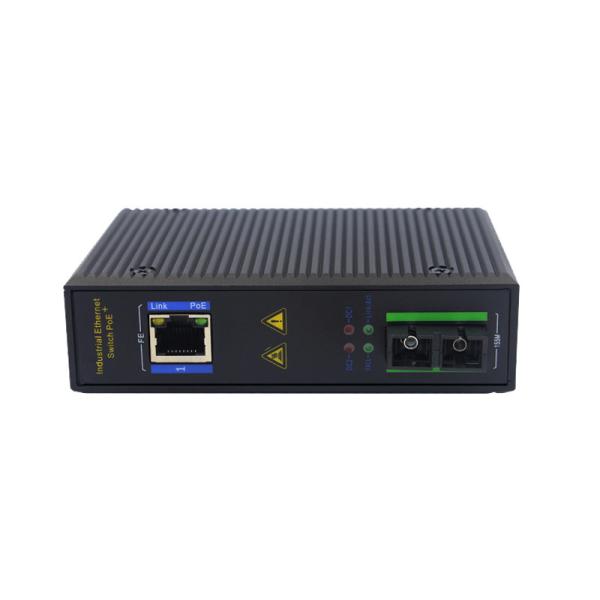 100Mbps SC Industrial Ethernet Switch Poe Din Rail Mounted 850nm