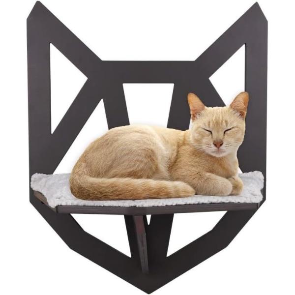 Function Save Space Wall Mounted Cat Shelf with Shelves Perches and Hanging Bed