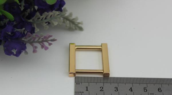 Fancy gold can detachable 19 mm metal rectangle square buckles for handbag