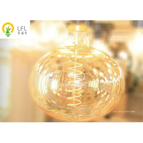 Причудливые электрические лампочки с винтажной спиральной нитью, золотые стеклянные декоративные электрические лампочки