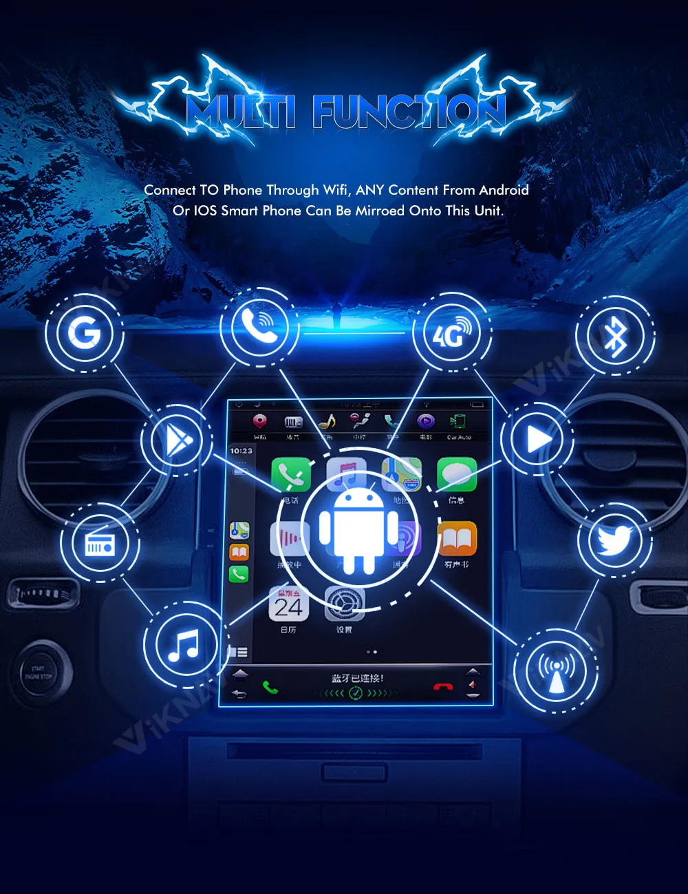 Автомобильное стереорадио Viknav Для Volvo S60 V60 (2011-2019) 8,8 дюйма GPS навигация Мультимедийный DVD-плеер HD Экран 2 Din