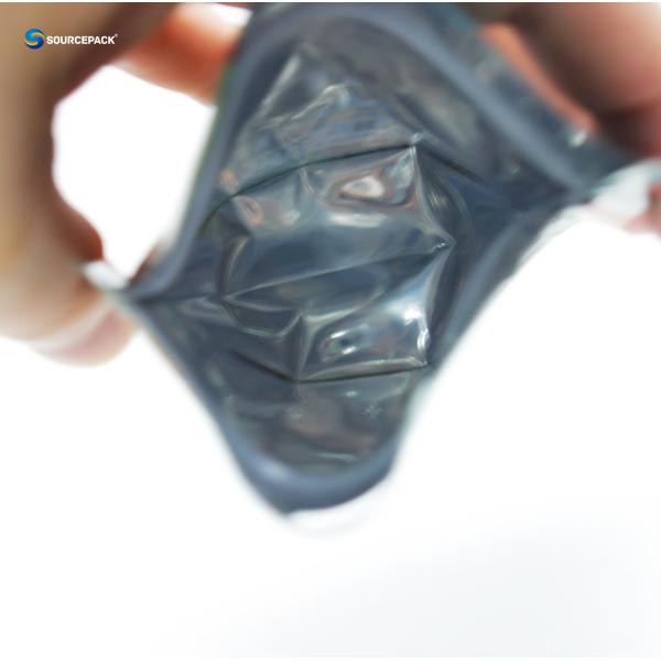 Emballage de mylar mat / brillant de qualité alimentaire avec imprimante personnalisée et fermeture à glissière facile d'accès