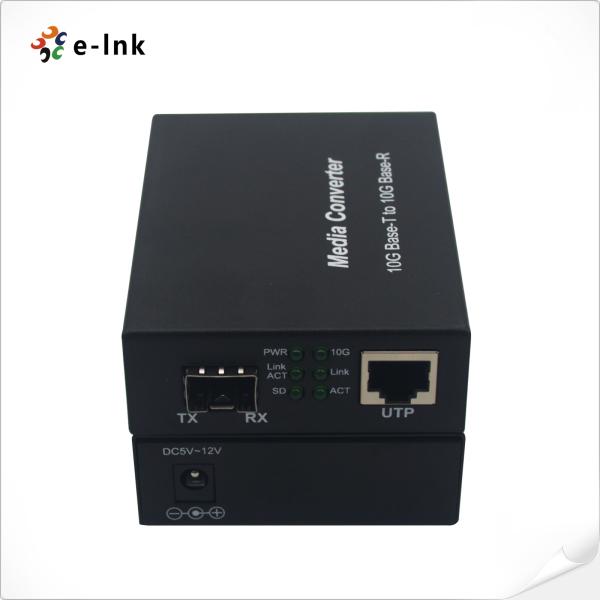 10G Media Converter RJ45 to Fiber Plug and Play Low Power Consumption
