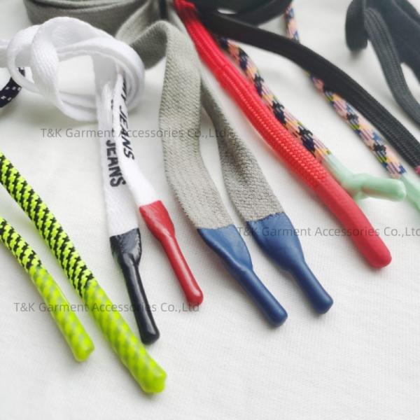 Шнур Drawstring одежды спорт изготовленный на заказ с концами силикона