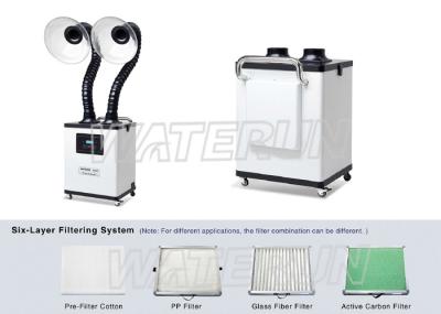 Acrylic Cover Nail Salon Fume Extractor , Portable Smoke Extractor Six Layer Filtering Syestem