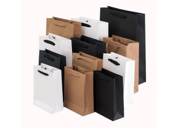 Sacos de compras lisos varejos impressos do papel de embalagem do punho PMS