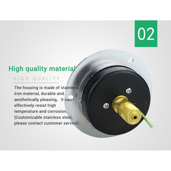 Electric Contact Pressure Gauge with 2.5% Precision and 62.5mm Back Belt Installation