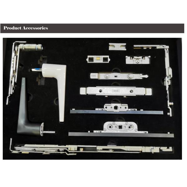 White Anodized Aluminum Folding Windows One Fixed Two Folding With Crimsafe Mesh