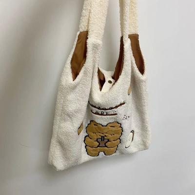 Do urso simples do luxuoso da forma capacidade bonito da mala a tiracolo 42cm da lona grande