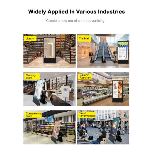 43-Inch High Brightness 2000cd/m2 Battery Powered Digital Signage Advertising Kiosk LCD Media Player