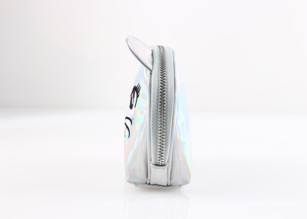 Durable Portable Women  ' S Cosmetic Bag  Silver Cat Shaped For Summer