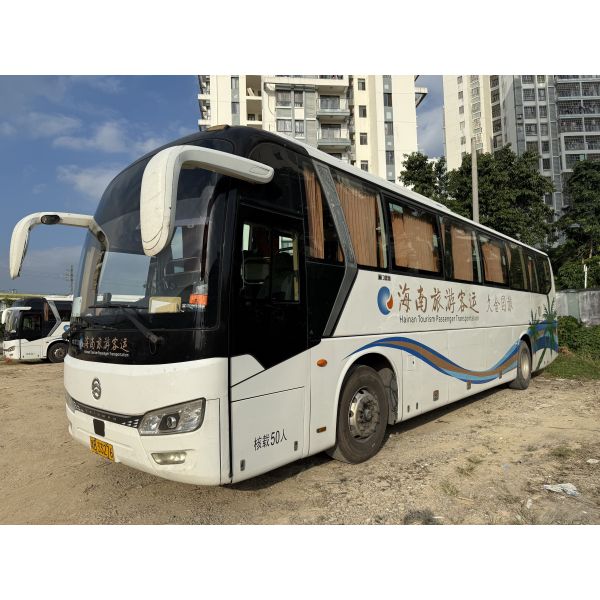 Used Diesel Kinglong Bus 50 Seater Luxury Leafspring Weichai Engine School Tour Commuter Coach