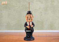 decoración del restaurante de la escultura del hombre de Butler Toilet Paper Holder Polyresin de la resina de la altura de los 76cm