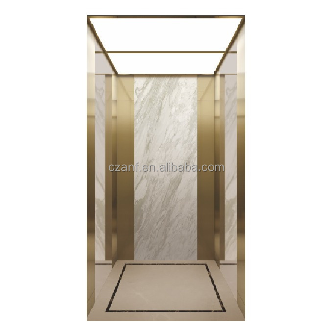 Villa Home Factory Panoramic Passenger Elevators with Gearless VVVF Control High-Tech Elevator System