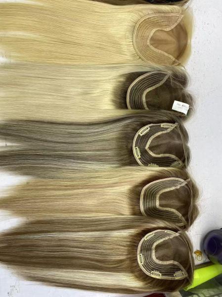 Wholesale 7T-60 # color  Silk Base Closure Topper Virgin Human Hair Toupee Replacement System for Women Cheaper Price Hairpiece