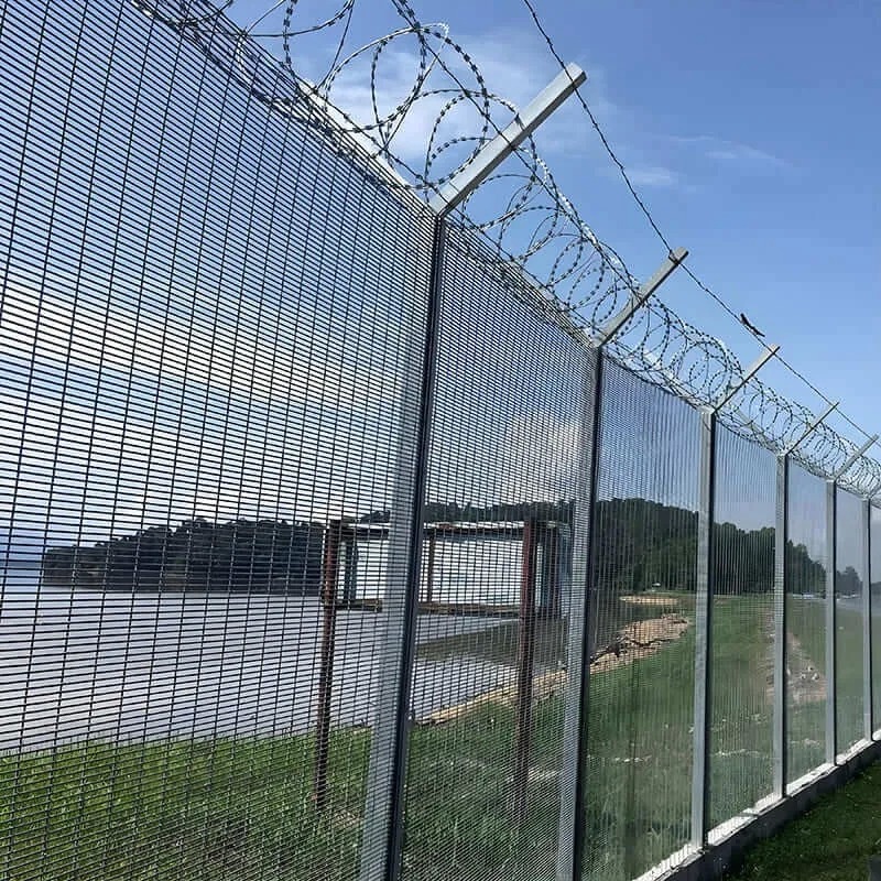 High Strength Dense Mesh Security Fence 358 Anti Climb Fence  Designed for Airports Prisons Detention Centers and Border Lines
