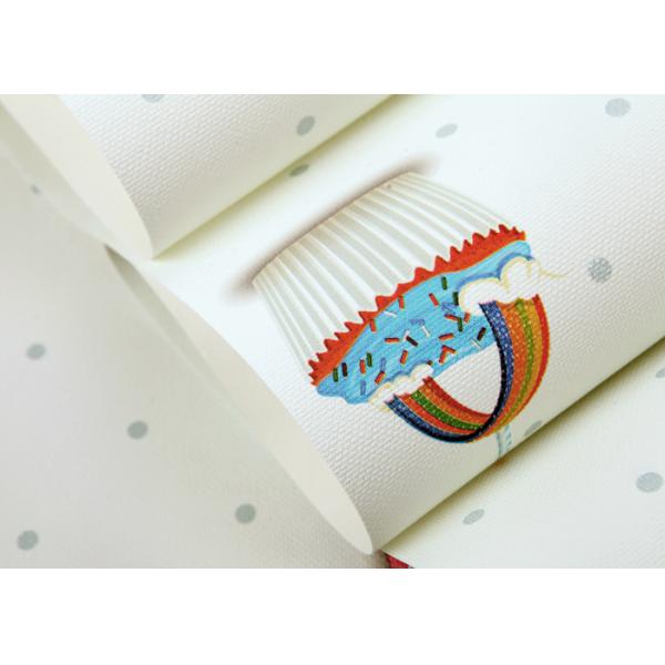 Белизна выбила не сплетенную картину торта обоев спальни детей огнеупорную