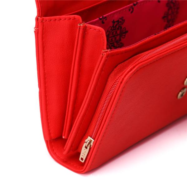 The new solid color long section of the wallet buckle rivets Europe Women's leather wallet