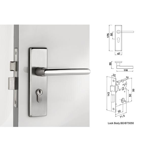 Вход Нержавеющая сталь дверной замок Мортизатор Замок набор B серии цилиндр