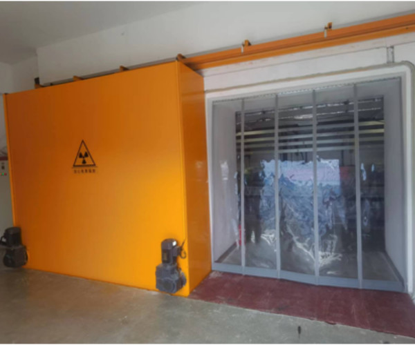 Steel Frame Radiation Protection Door with Powder Coated Finish Customizable Height and Mortise Lock or Panic Bar