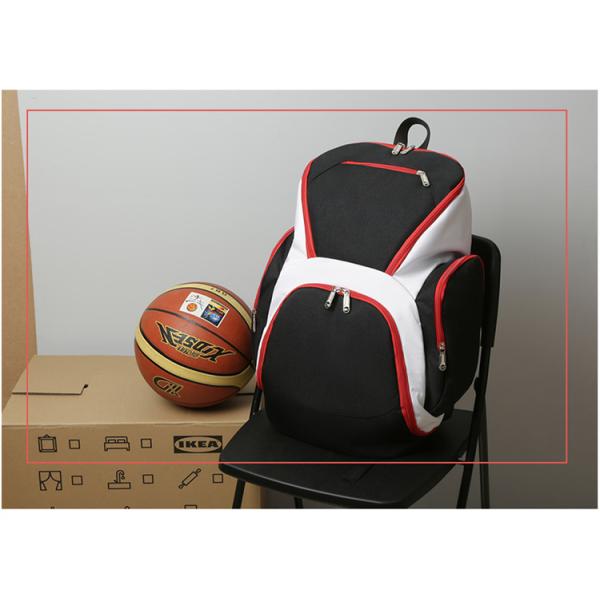 Team Basketball Backpack Men's Sports Gym Bag with Letter Pattern and Zipper Closure