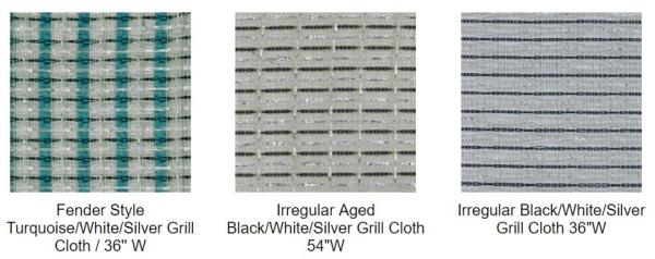 Cabinet Grill Cloth Black/White with Silver Accent, 63 Width grill cloth fabric DIY repair speaker