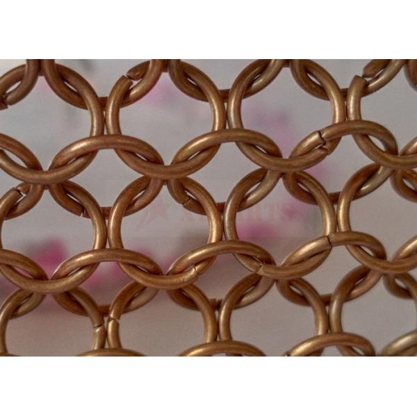 Занавес сетки кольца нержавеющей стали 10mm медного цвета как наружное заволакивание фасада